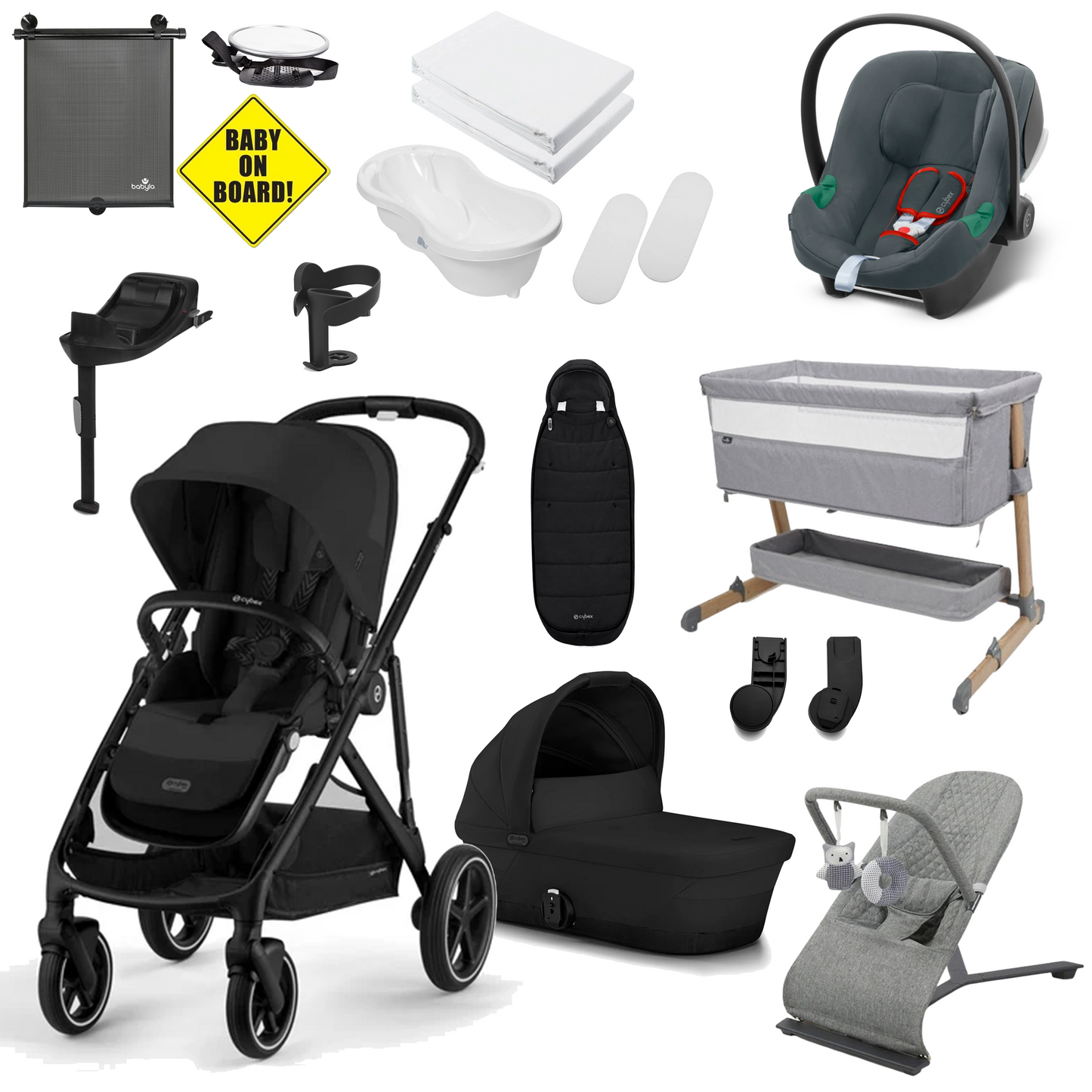 Cybex Gazelle S Newborn Bundle with Cybex Aton B2 Car Seat