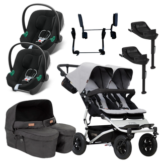 Mountain Buggy Duet Twin Travel System with Cybex Aton B2 and Bases