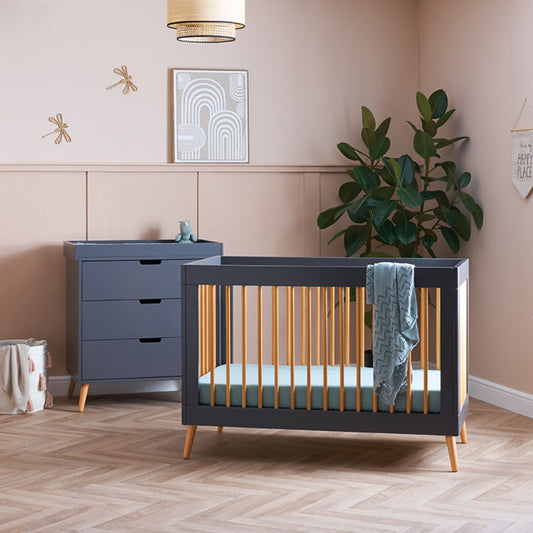 Obaby Maya Mini 2 Piece with Cot Bed & Dresser Changer