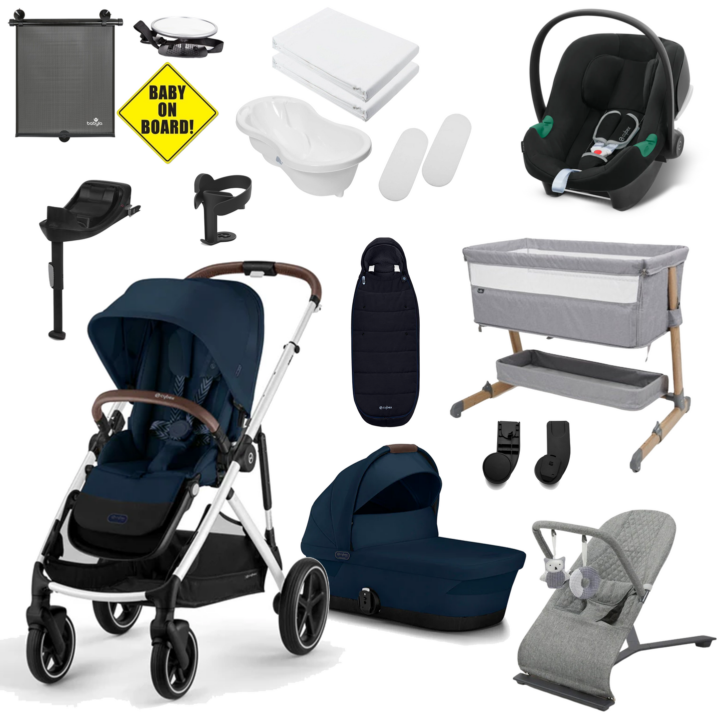 Cybex Gazelle S Newborn Bundle with Cybex Aton B2 Car Seat