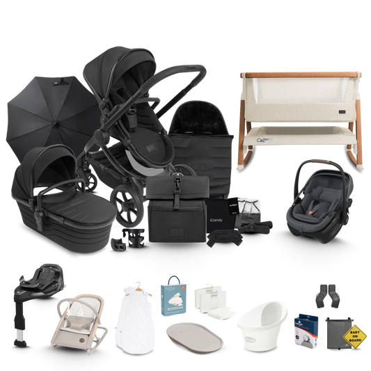 iCandy Peach 7 Studio Complete Newborn Bundle and Travel System with Maxi Cosi Pebble Pro2 Car Seat and Familyfix Pro Base