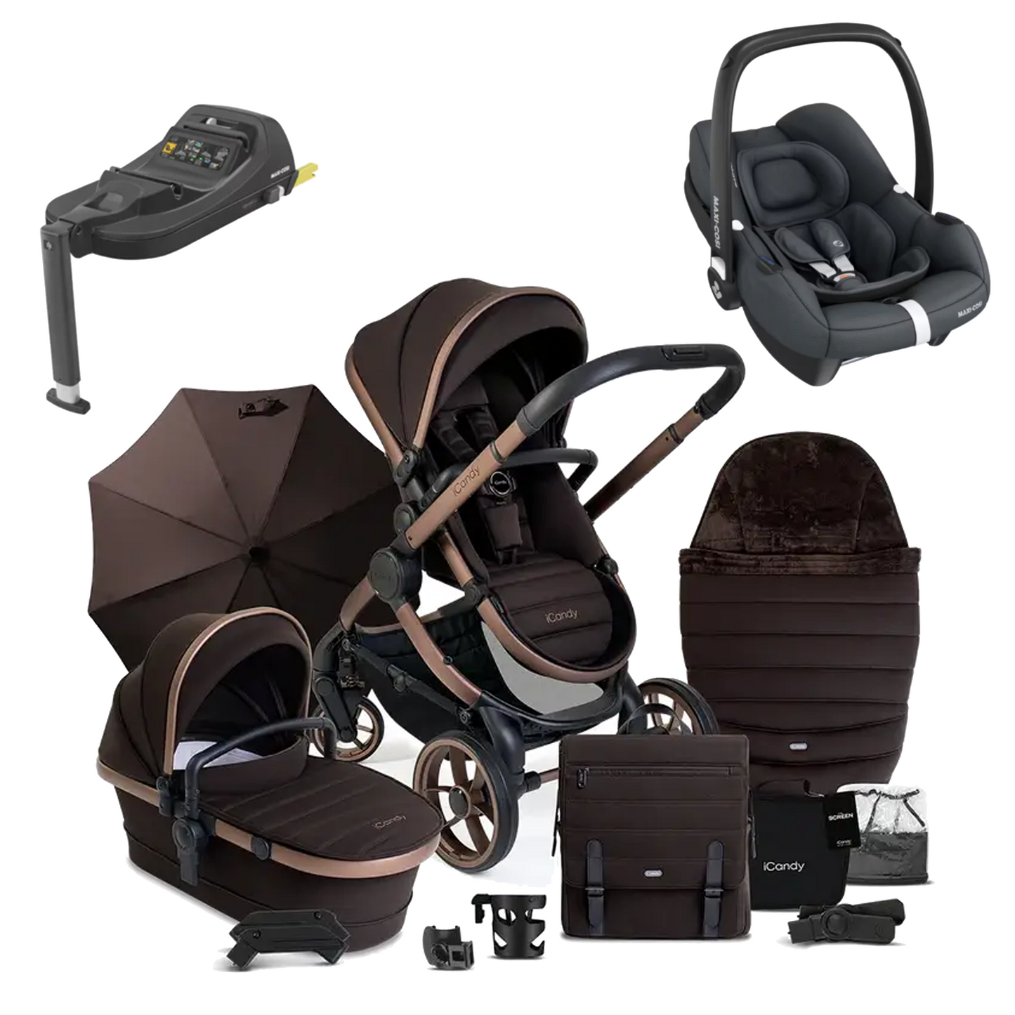 iCandy Peach 7 Complete Bundle with Maxicosi Cabriofix and Base
