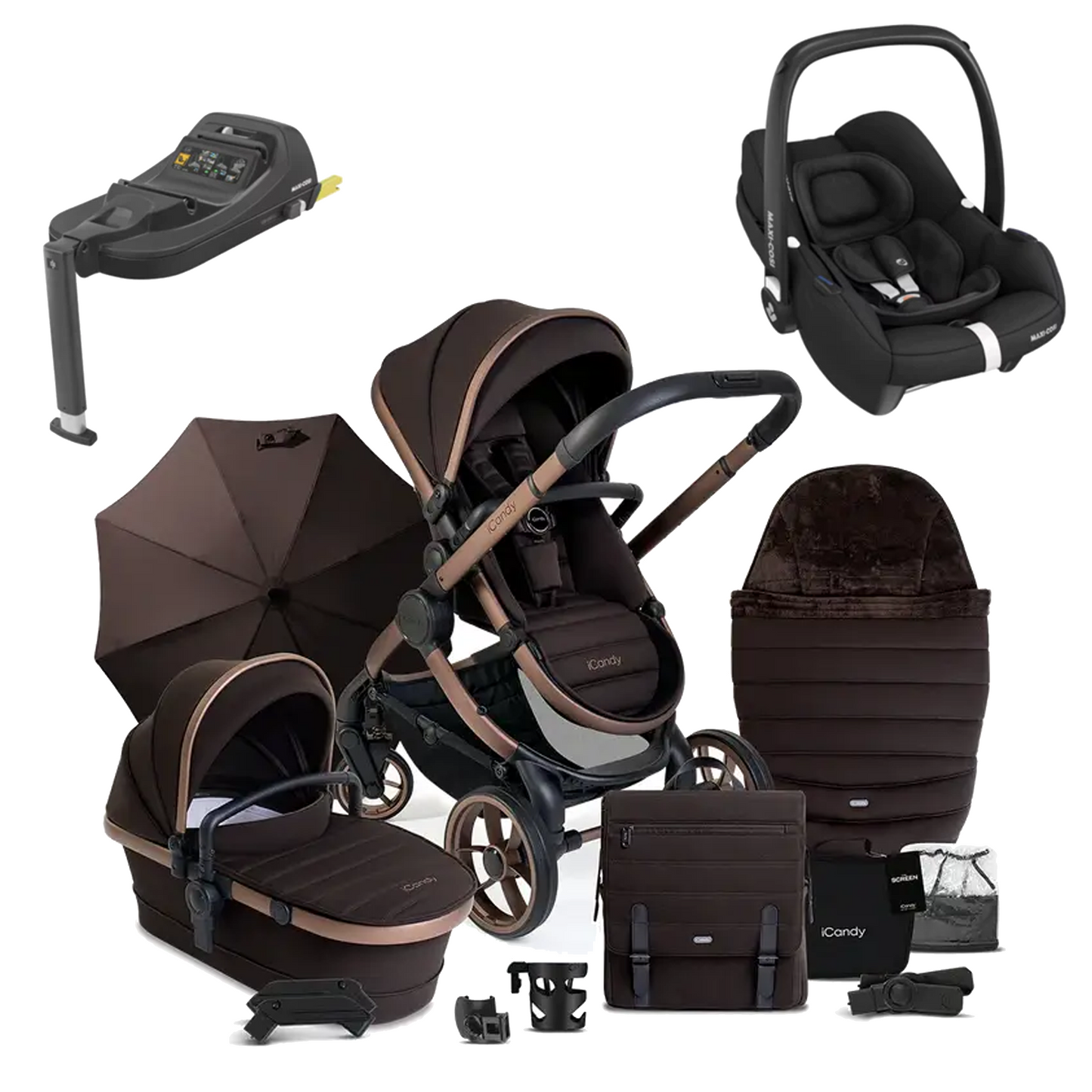 iCandy Peach 7 Complete Bundle with Maxicosi Cabriofix and Base