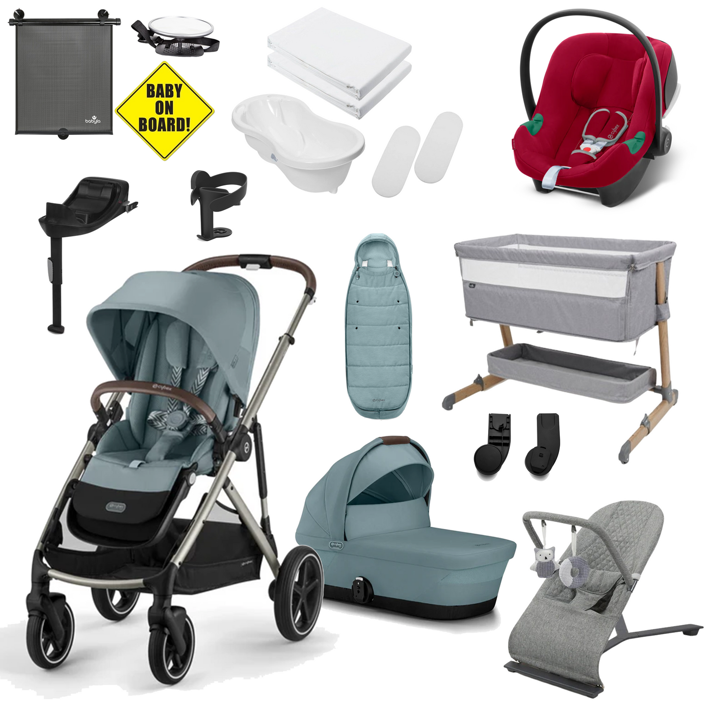 Cybex Gazelle S Newborn Bundle with Cybex Aton B2 Car Seat