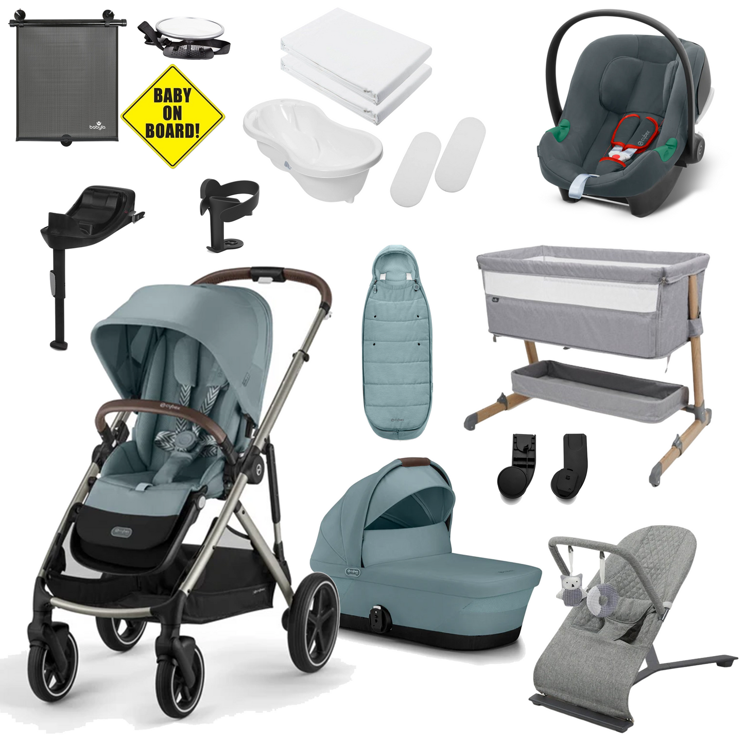 Cybex Gazelle S Newborn Bundle with Cybex Aton B2 Car Seat