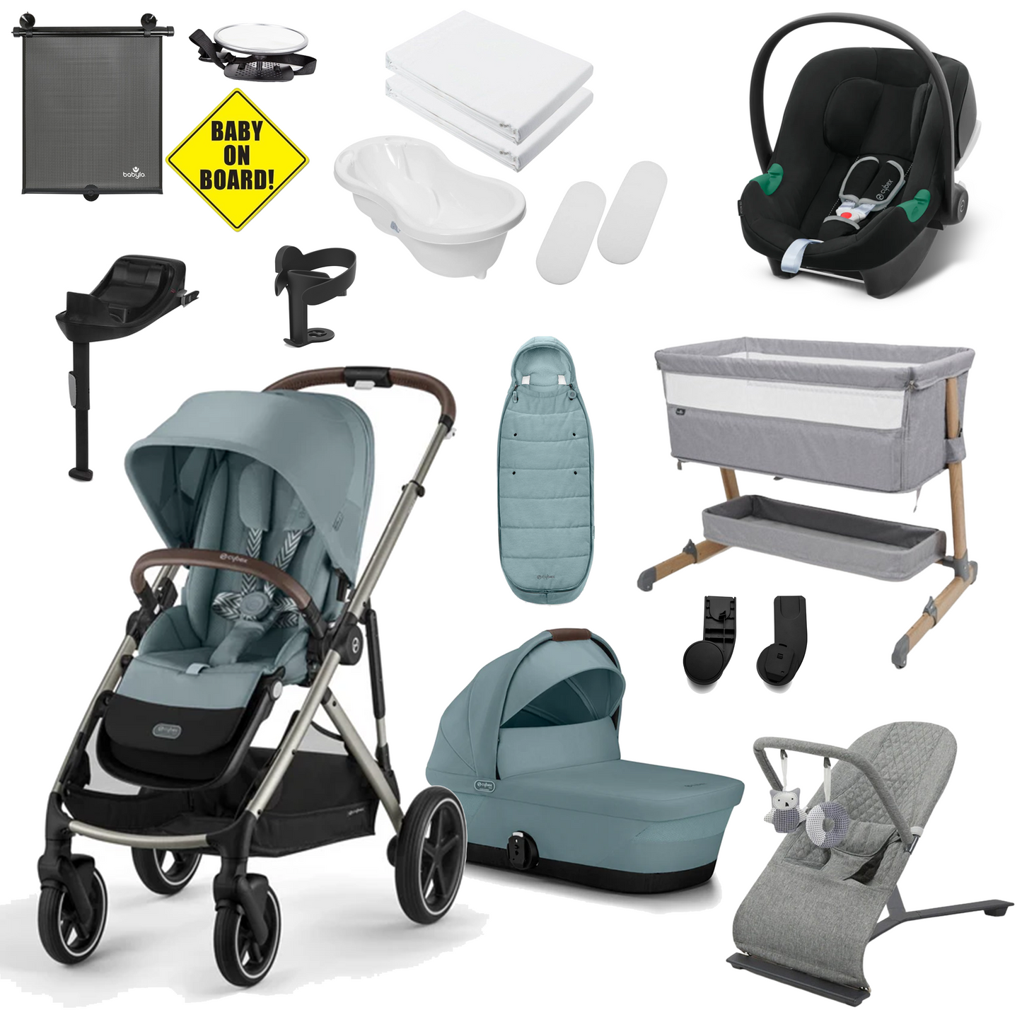 Cybex Gazelle S Newborn Bundle with Cybex Aton B2 Car Seat