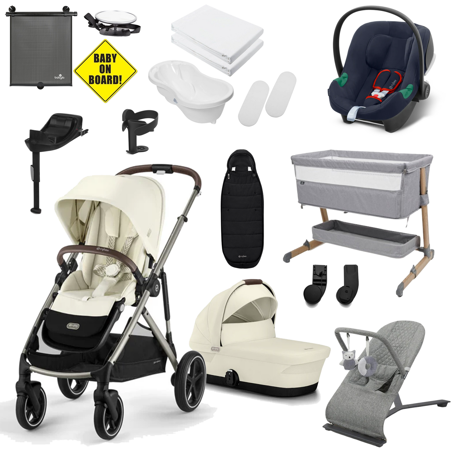 Cybex Gazelle S Newborn Bundle with Cybex Aton B2 Car Seat