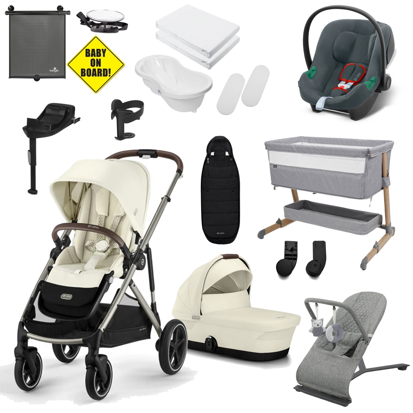 Cybex Gazelle S Newborn Bundle with Cybex Aton B2 Car Seat