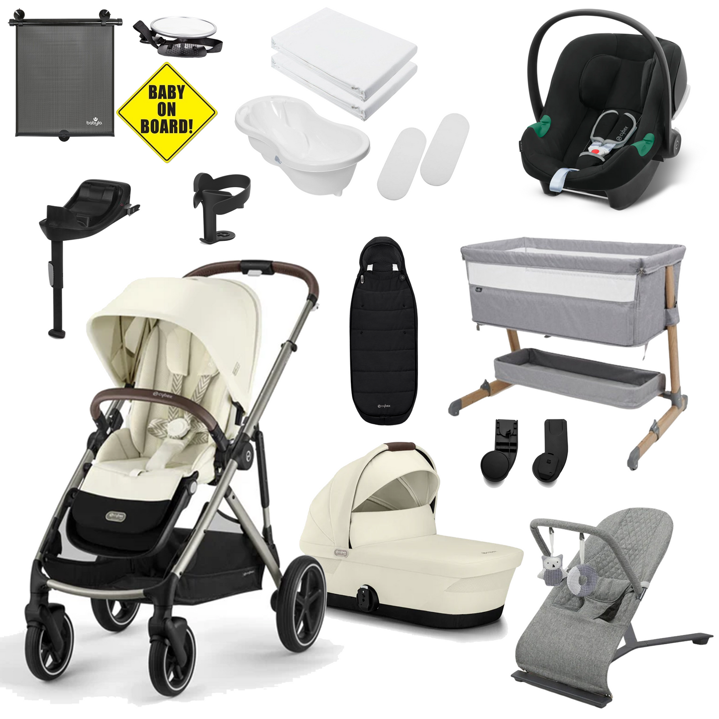 Cybex Gazelle S Newborn Bundle with Cybex Aton B2 Car Seat
