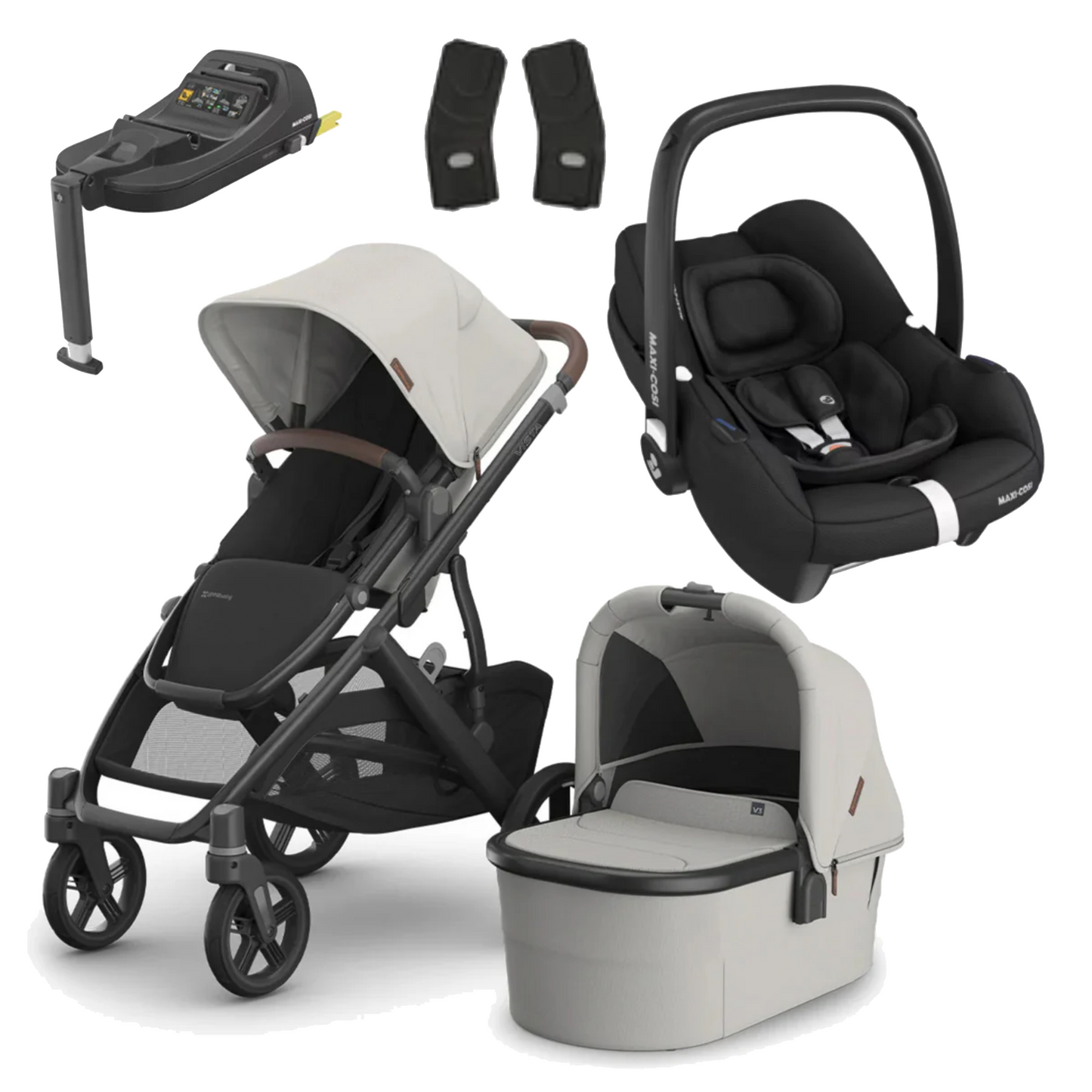 UPPAbaby Vista V3 Buggy with Maxi Cosi CabrioFix and Base