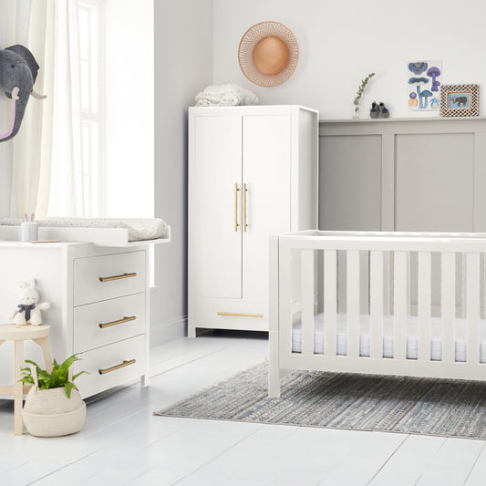 Tutti Bambini Tivoli 3 Piece Range with Cot Bed, Dresser Changer and Wardrobe