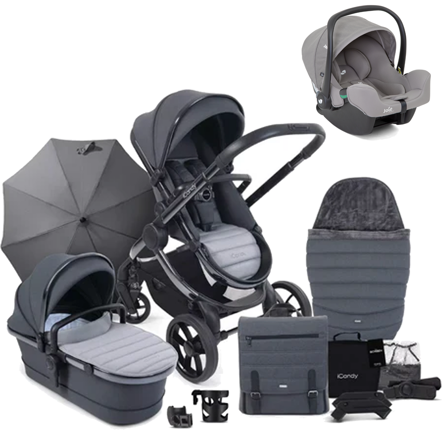 iCandy Peach 7 Bundle with Joie iSnug 2 iSize Car Seat