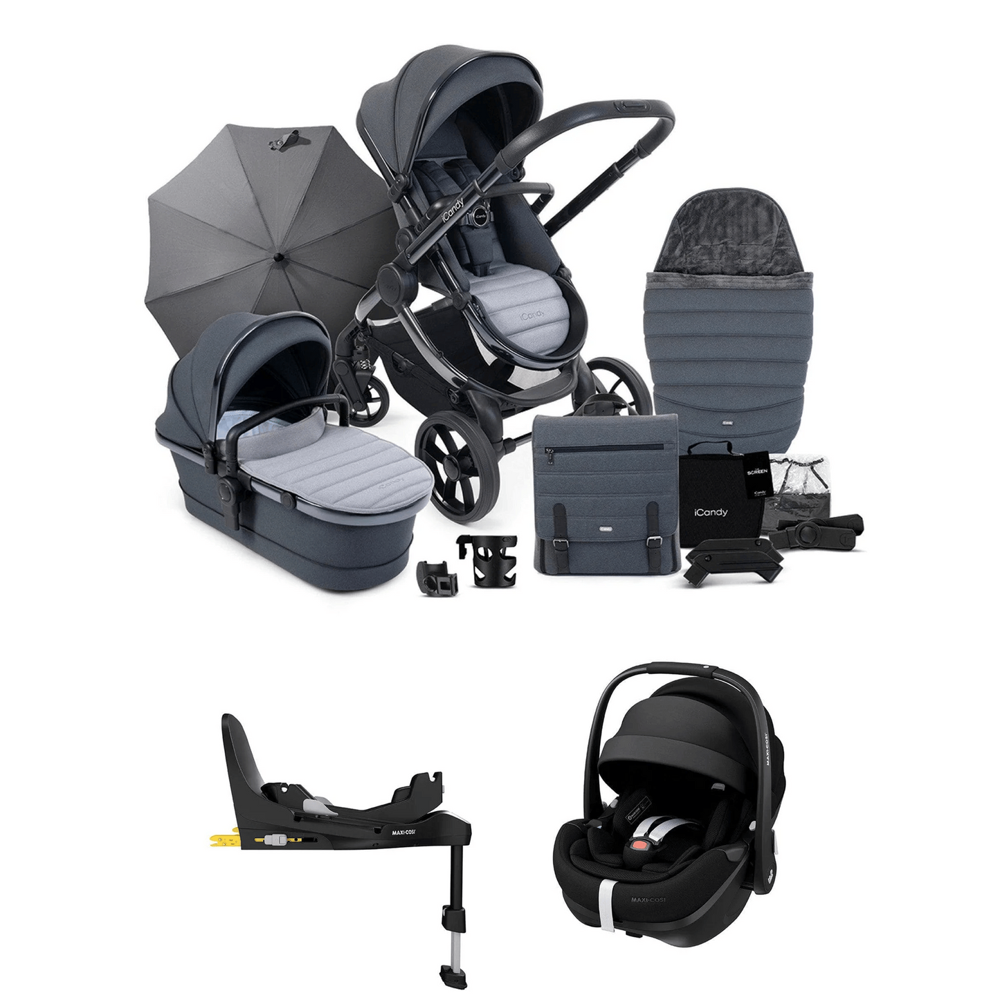 iCandy Peach 7 Bundle with Maxi Pebble Pro 2 And Familyfix Pro Isofix Base