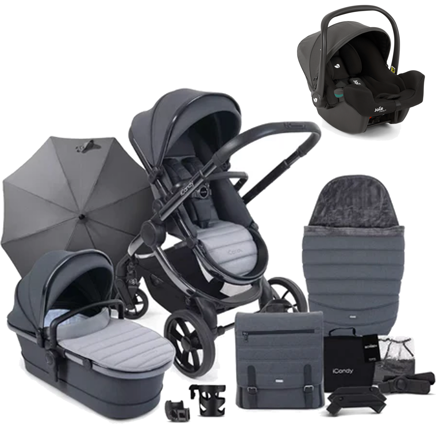 iCandy Peach 7 Bundle with Joie iSnug 2 iSize Car Seat