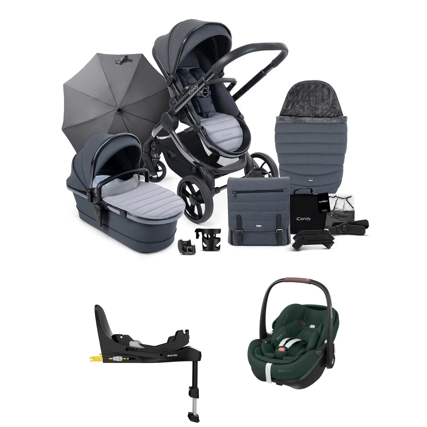iCandy Peach 7 Bundle with Maxi Pebble Pro 2 And Familyfix Pro Isofix Base