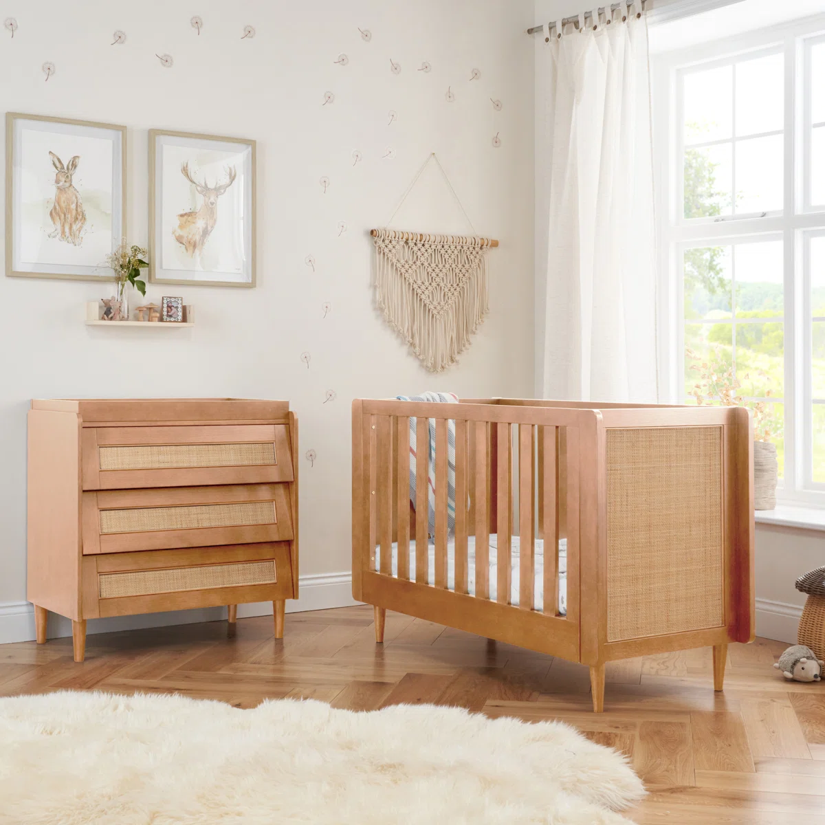 Tutti Bambini Japandi Mini 2 Piece with Cot Bed and Dresser