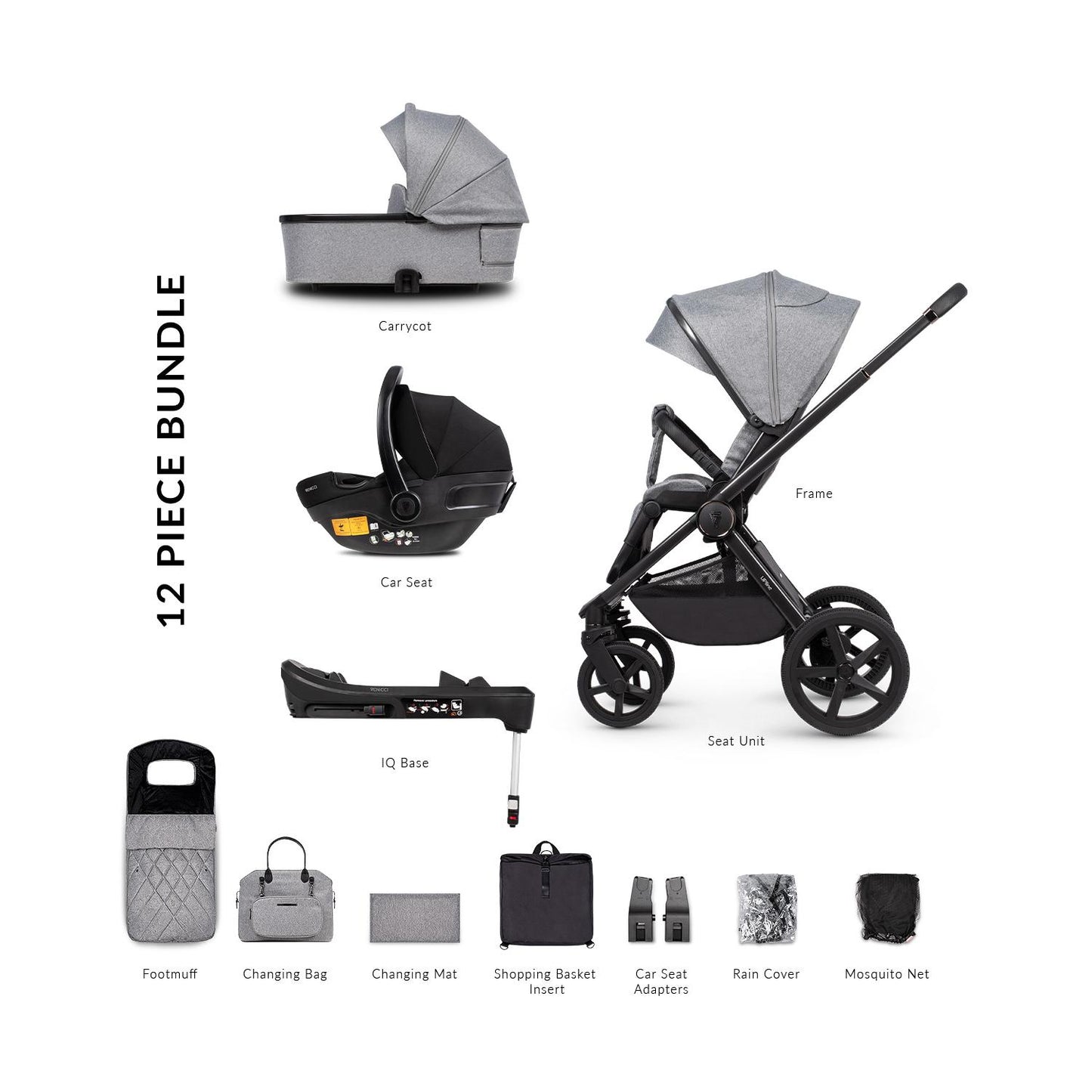 Venicci Upline 3 in 1 with Venicci Engo Car Seat and Isofix Base