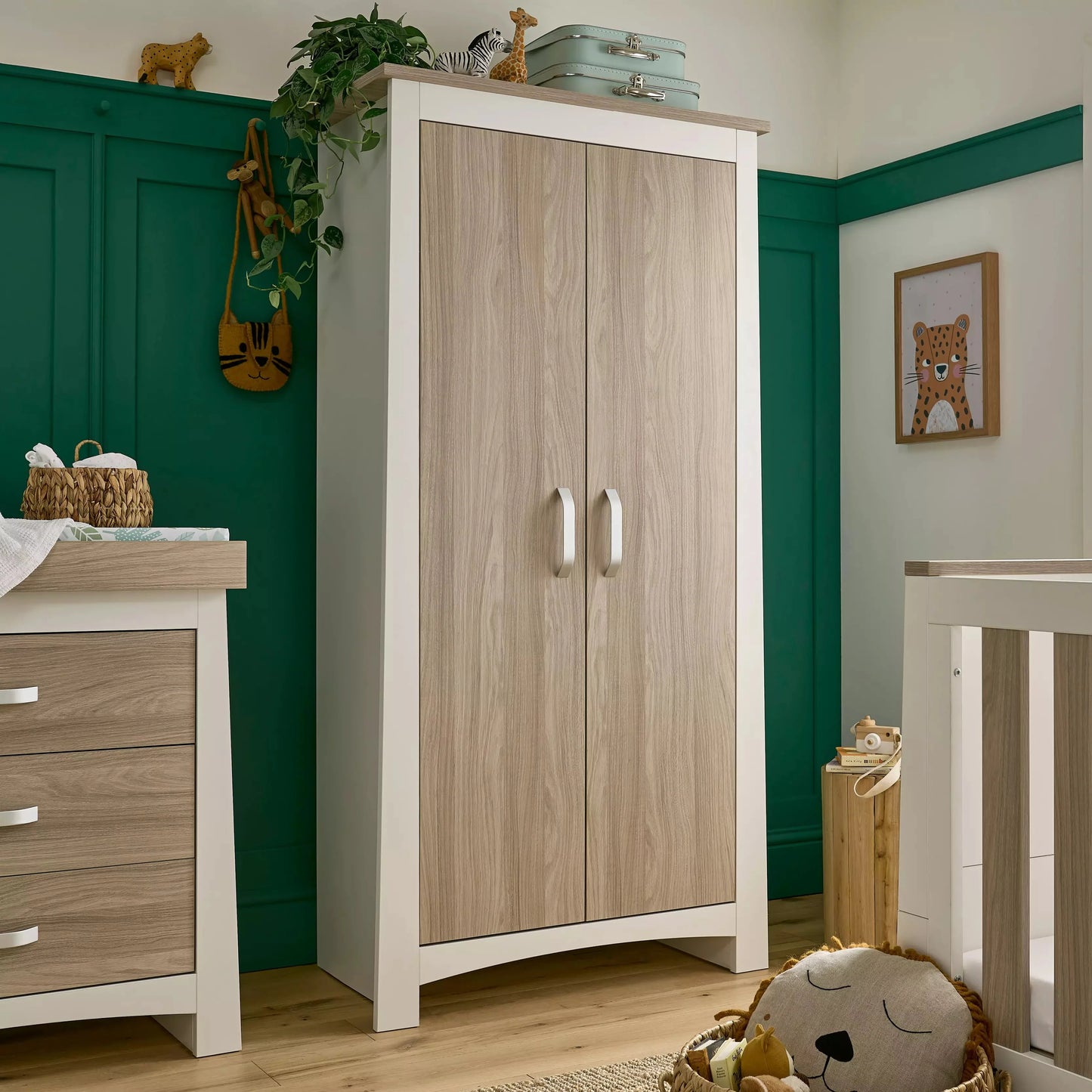 CuddleCo Ada 3 Piece Set with Cot Bed, Dresser and Wardrobe