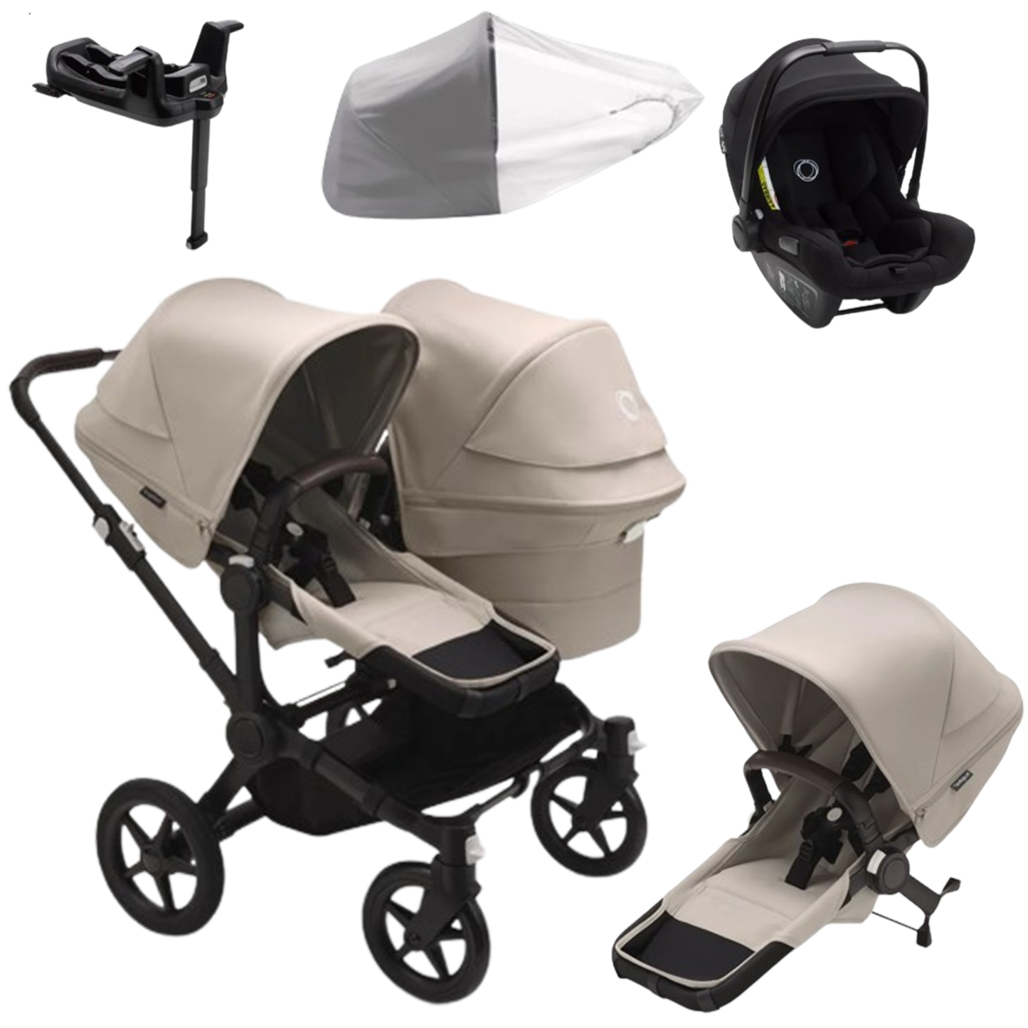 Bugaboo Donkey 5 Duo (Double) with Bugaboo Turtle Car Seat & Base