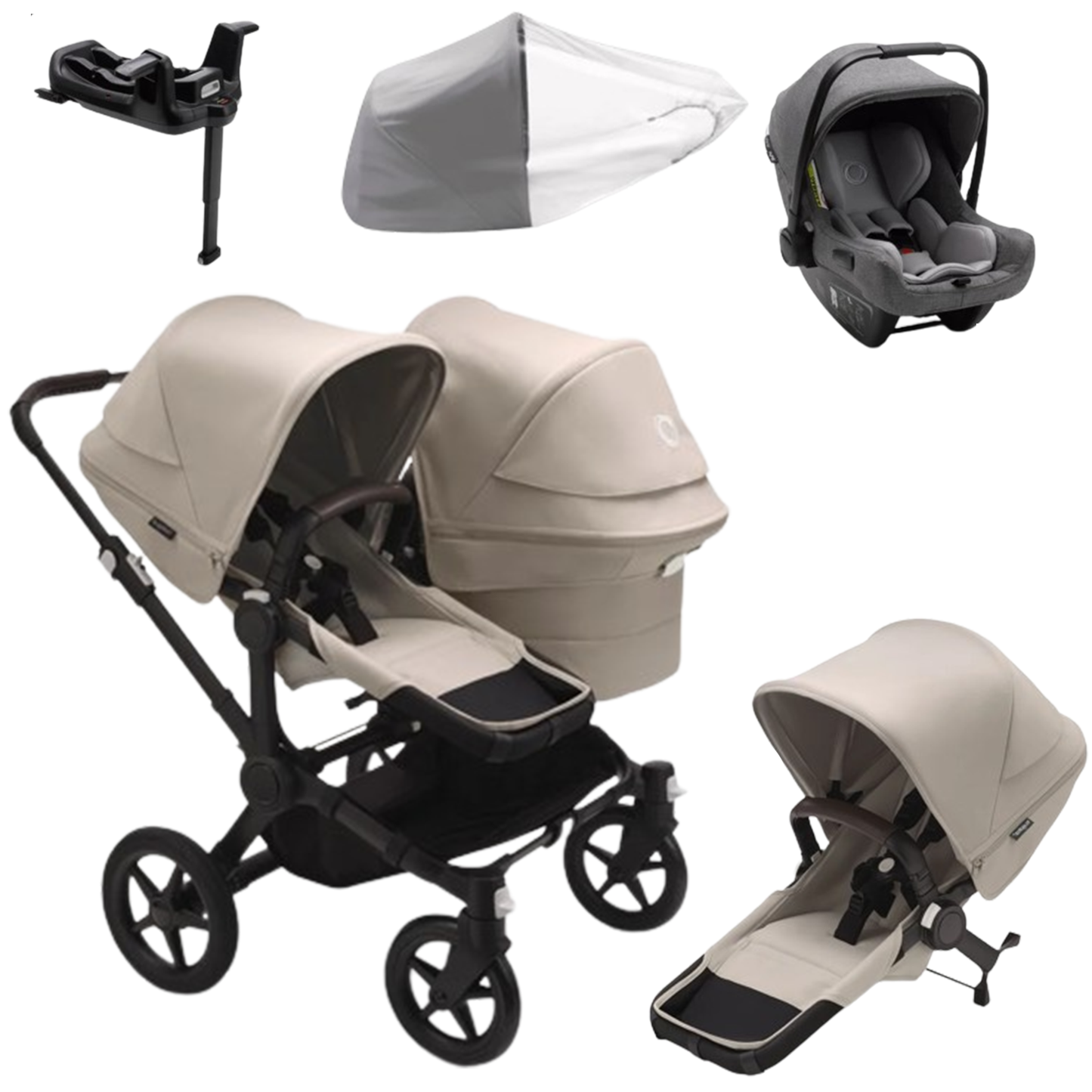 Bugaboo Donkey 5 Duo (Double) with Bugaboo Turtle Car Seat & Base
