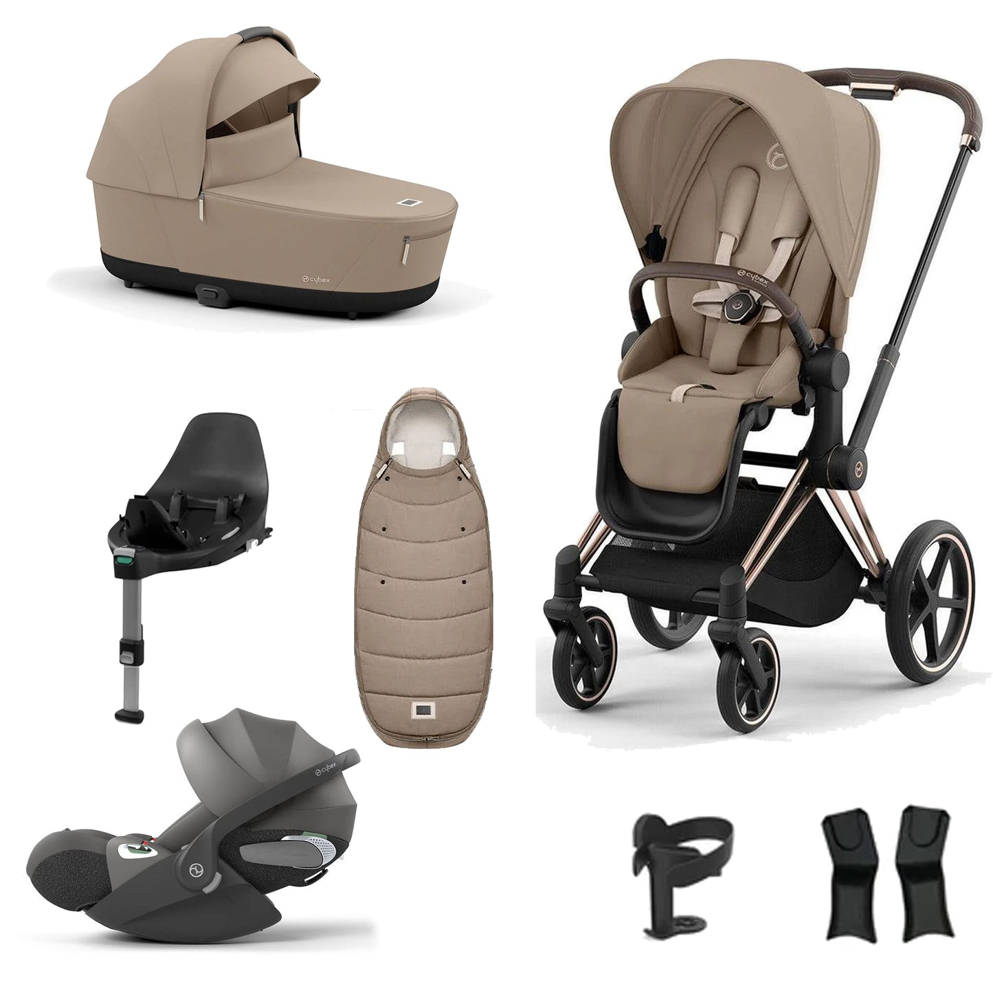 Cybex Priam Essentials Bundle with Cybex Cloud T and Base T