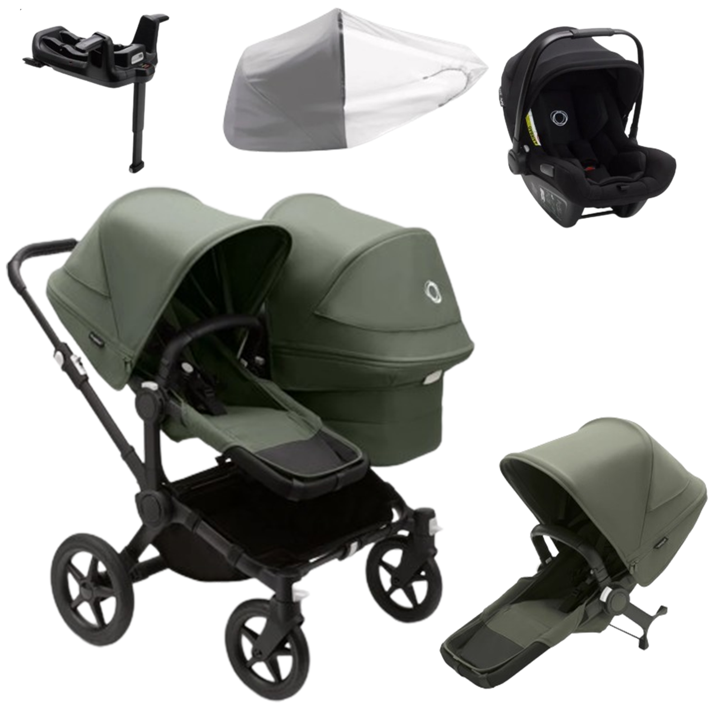 Bugaboo Donkey 5 Duo (Double) with Bugaboo Turtle Car Seat & Base