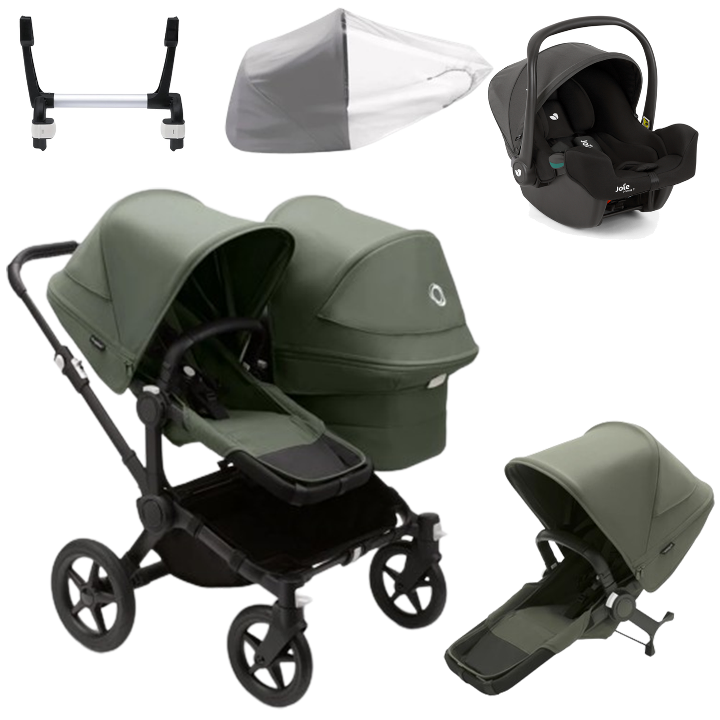 Bugaboo Donkey 5 Duo (Double) with Joie iSnug