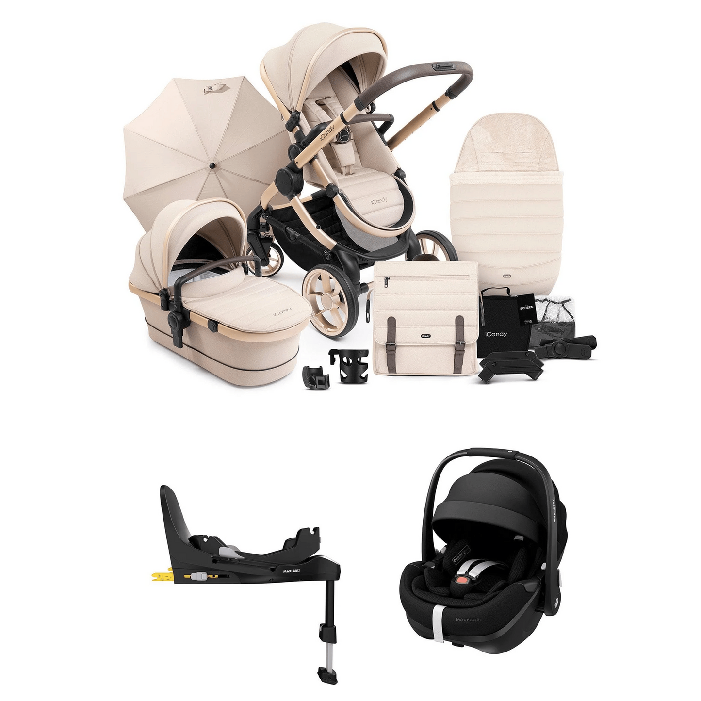 iCandy Peach 7 Bundle with Maxi Pebble Pro 2 And Familyfix Pro Isofix Base