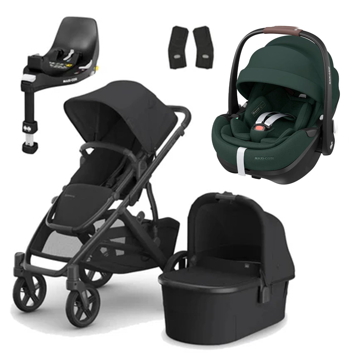 UPPAbaby Vista V3 Buggy with Maxi Cosi Pebble 360 Pro2 and Familyfix Pro Isofix Base