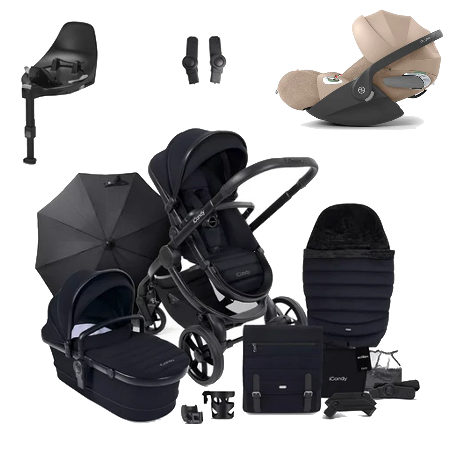 iCandy Peach 7 Pushchair Bundle with Cybex Cloud T and Base T