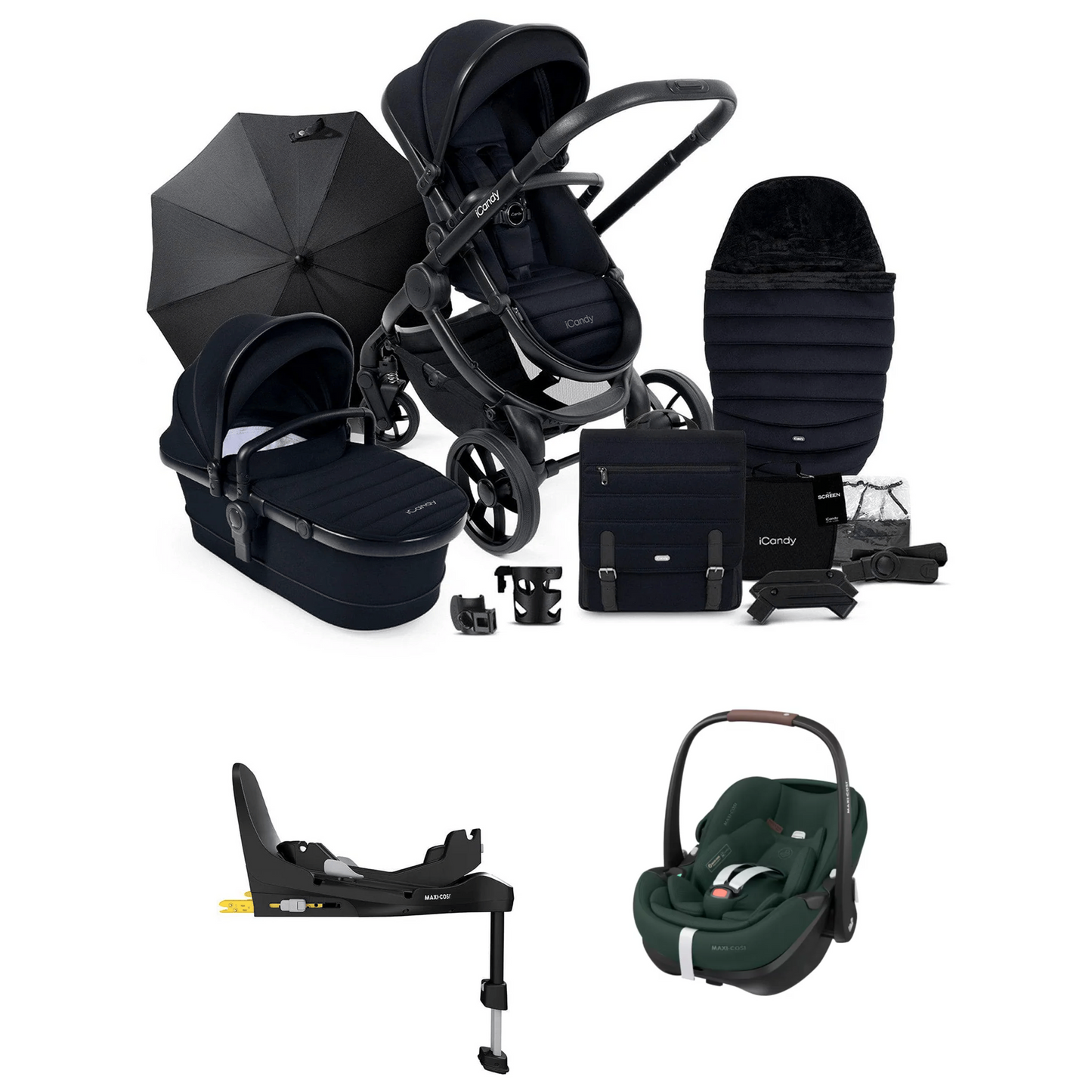 iCandy Peach 7 Bundle with Maxi Pebble Pro 2 And Familyfix Pro Isofix Base