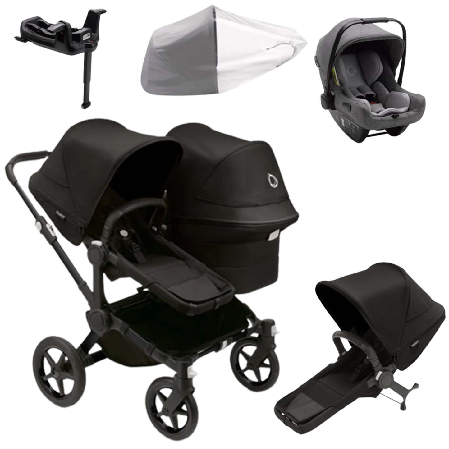 Bugaboo Donkey 5 Duo (Double) with Bugaboo Turtle Car Seat & Base