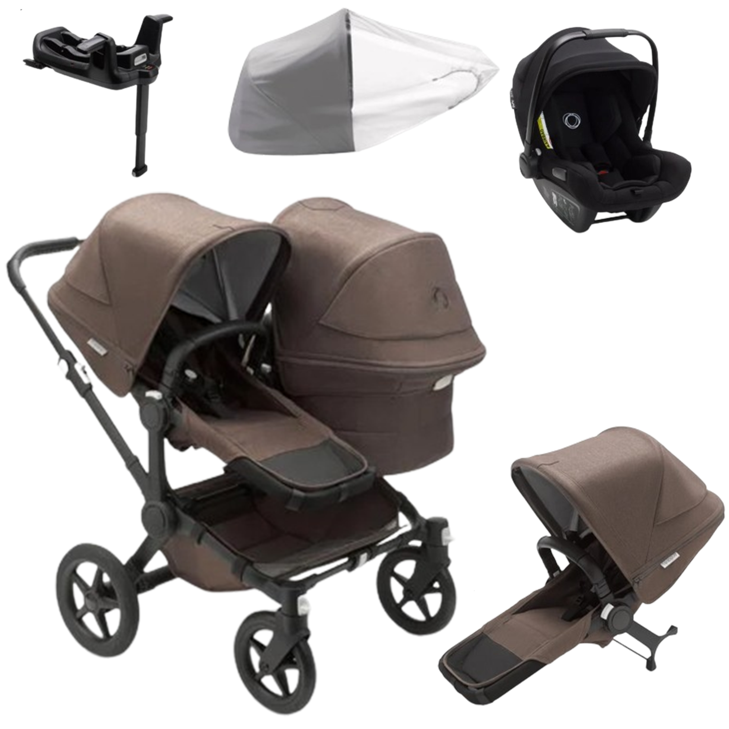Bugaboo Donkey 5 Duo (Double) with Bugaboo Turtle Car Seat & Base