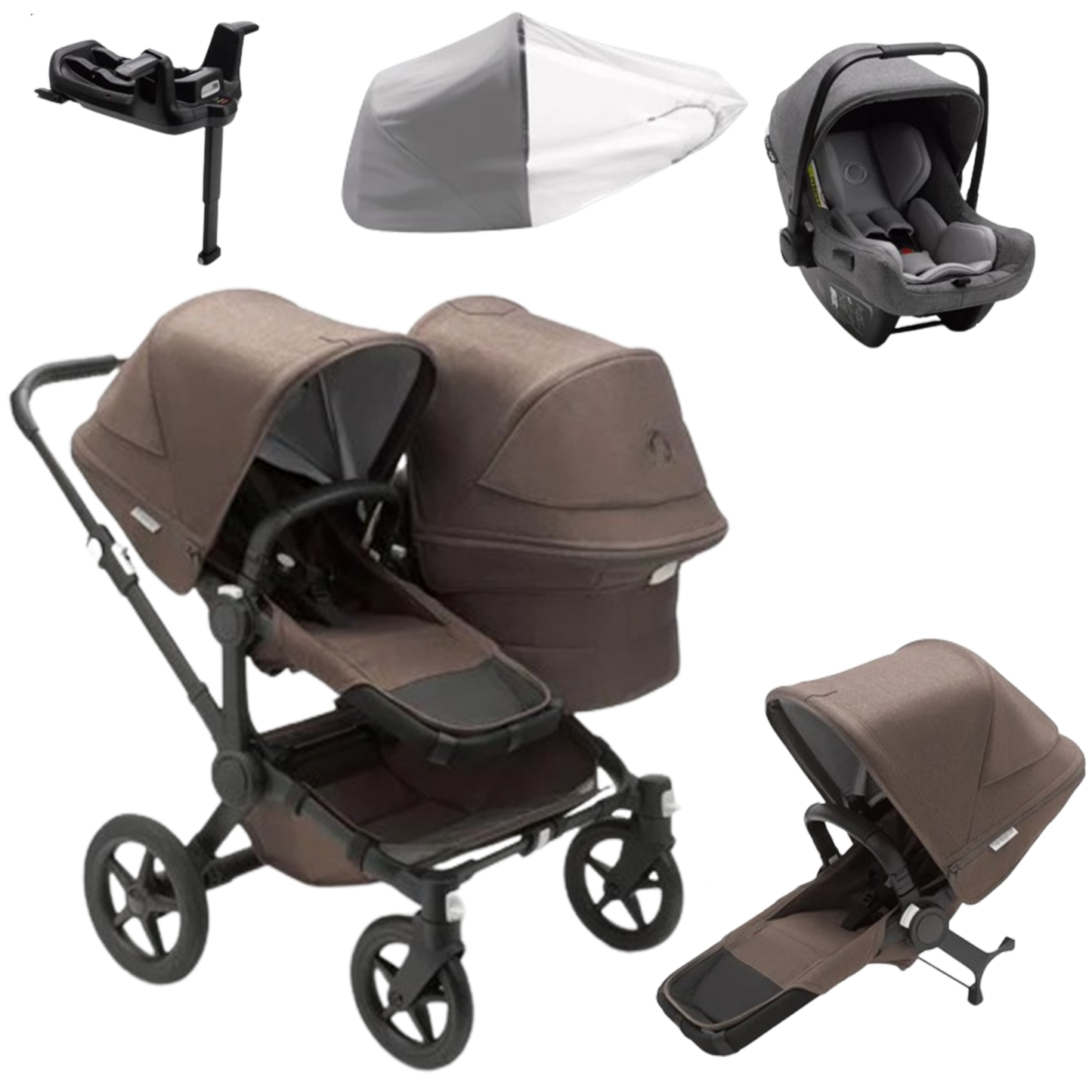 Bugaboo Donkey 5 Duo (Double) with Bugaboo Turtle Car Seat & Base