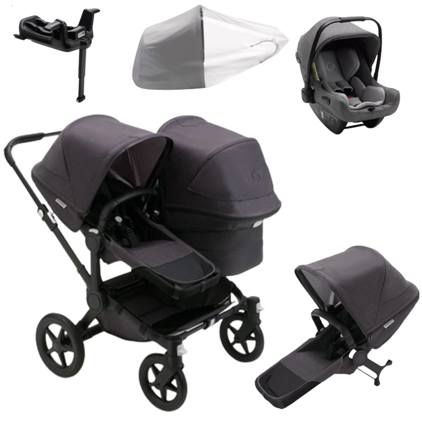 Bugaboo Donkey 5 Duo (Double) with Bugaboo Otter Car Seat & Base