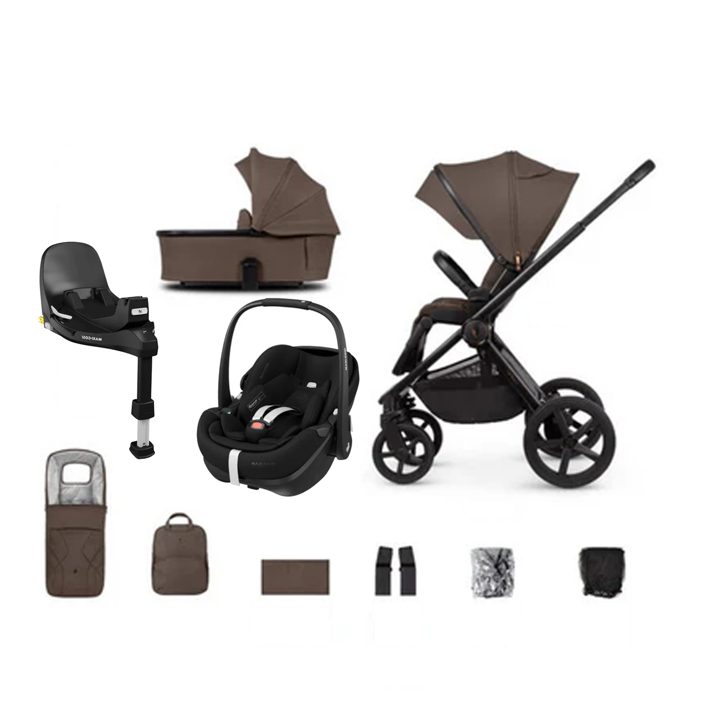 Venicci Upline 2 - 3 in 1 with Maxi Cosi Pebble 360 Pro2 and Familyfix Pro Isofix Base