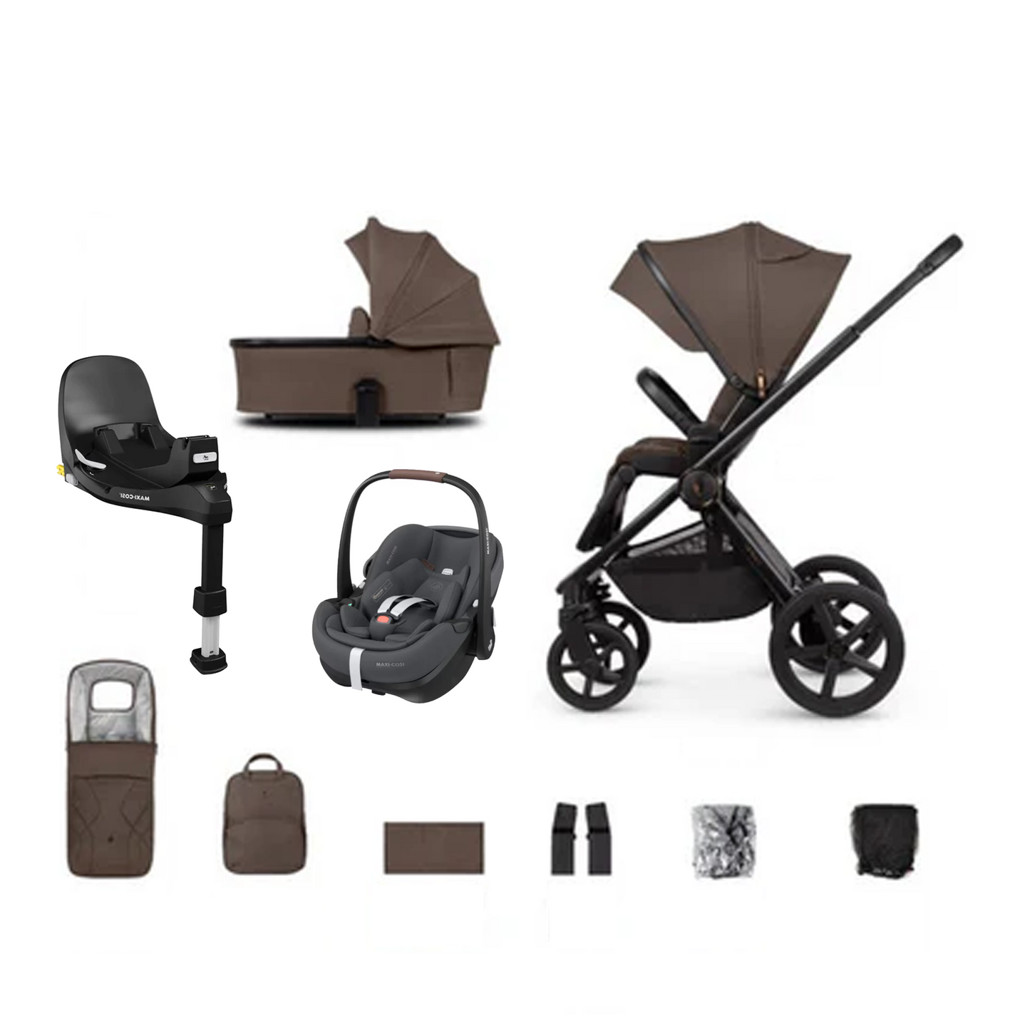 Venicci Upline 2 - 3 in 1 with Maxi Cosi Pebble 360 Pro2 and Familyfix Pro Isofix Base