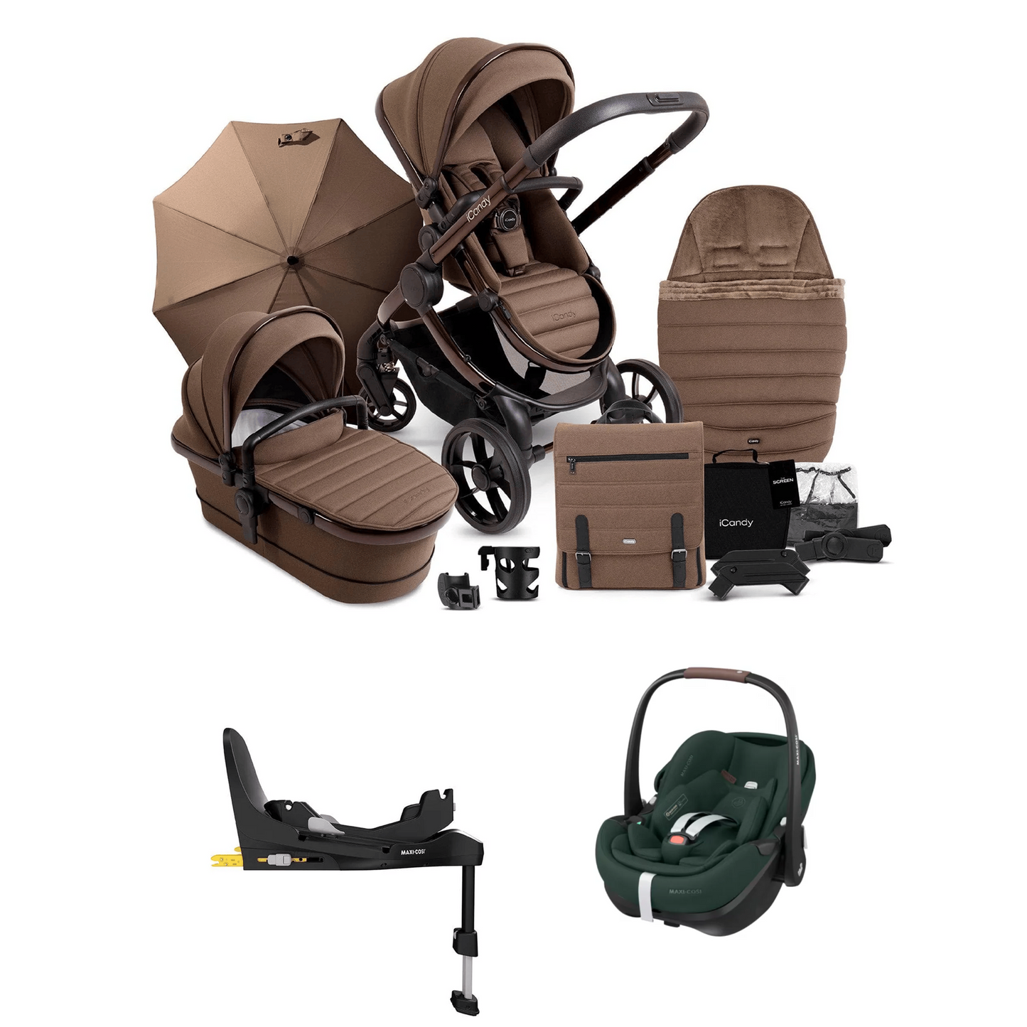 iCandy Peach 7 Bundle with Maxi Pebble Pro 2 And Familyfix Pro Isofix Base