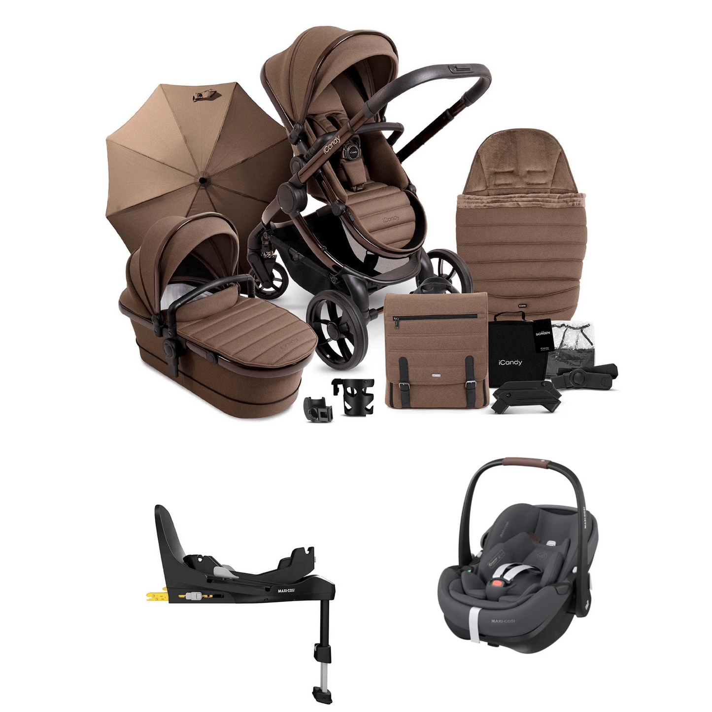 iCandy Peach 7 Bundle with Maxi Pebble Pro 2 And Familyfix Pro Isofix Base