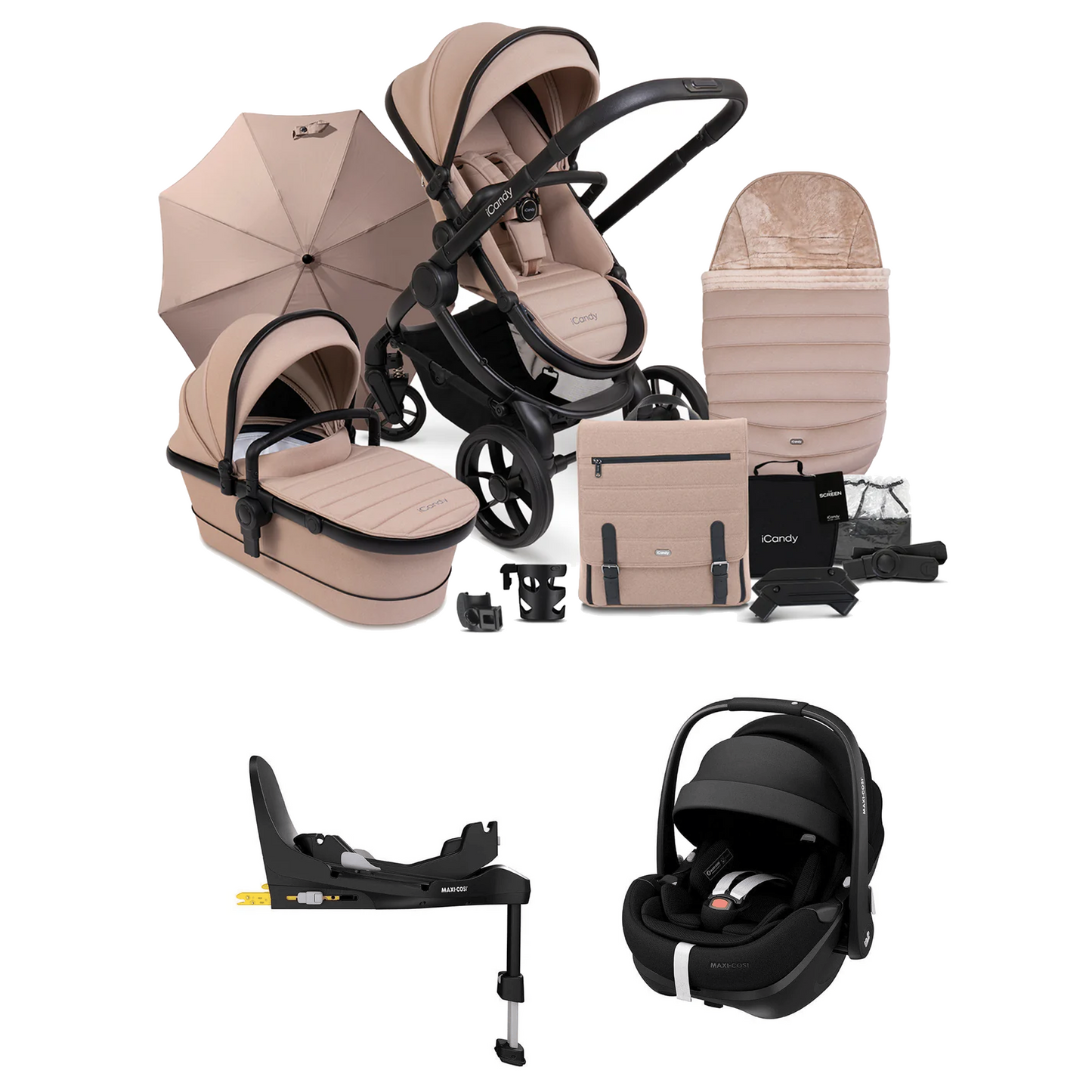 iCandy Peach 7 Bundle with Maxi Pebble Pro 2 And Familyfix Pro Isofix Base