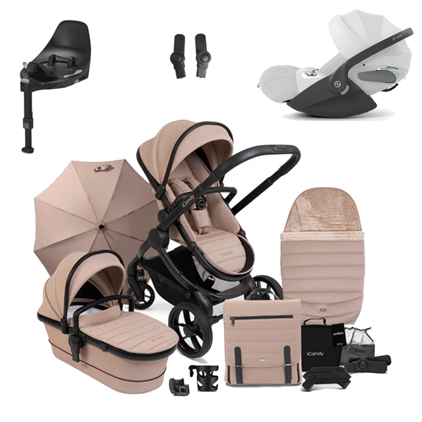 iCandy Peach 7 Pushchair Bundle with Cybex Cloud T and Base T