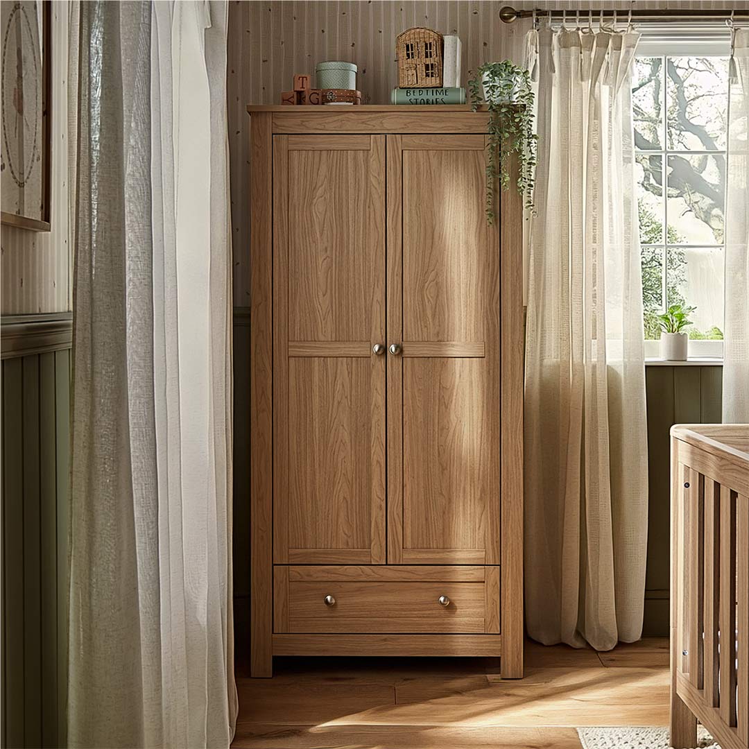 CuddleCo Burford 3 Piece Range with Cot Bed, Dresser Changer and Wardrobe