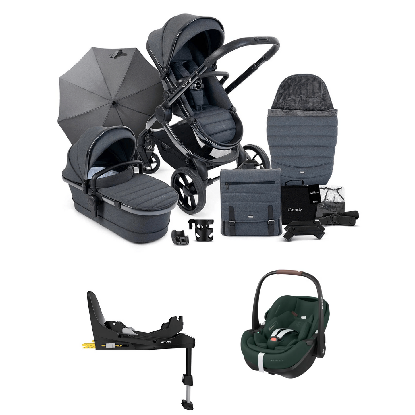iCandy Peach 7 Bundle with Maxi Pebble Pro 2 And Familyfix Pro Isofix Base