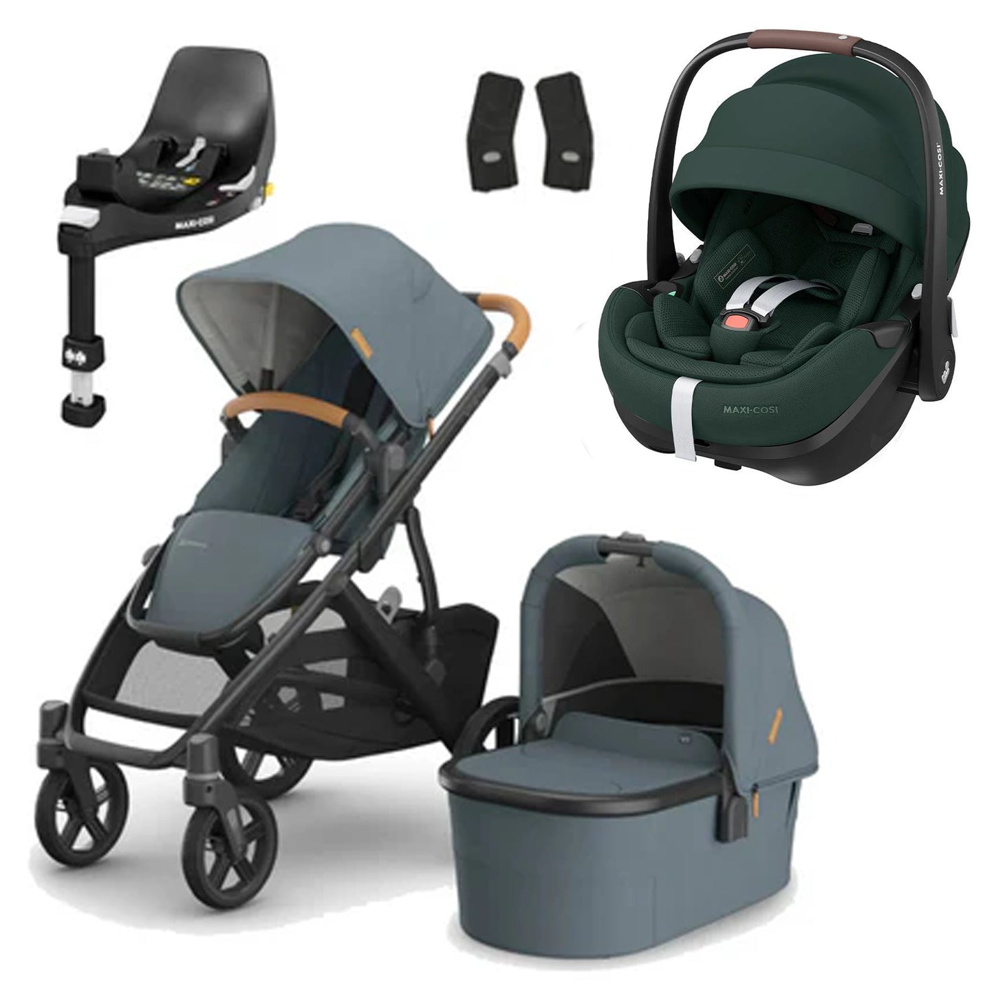UPPAbaby Vista V3 Buggy with Maxi Cosi Pebble 360 Pro2 and Familyfix Pro Isofix Base