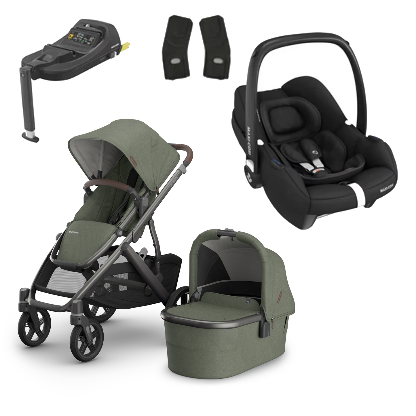 UPPAbaby Vista V3 Buggy with Maxi Cosi CabrioFix and Base