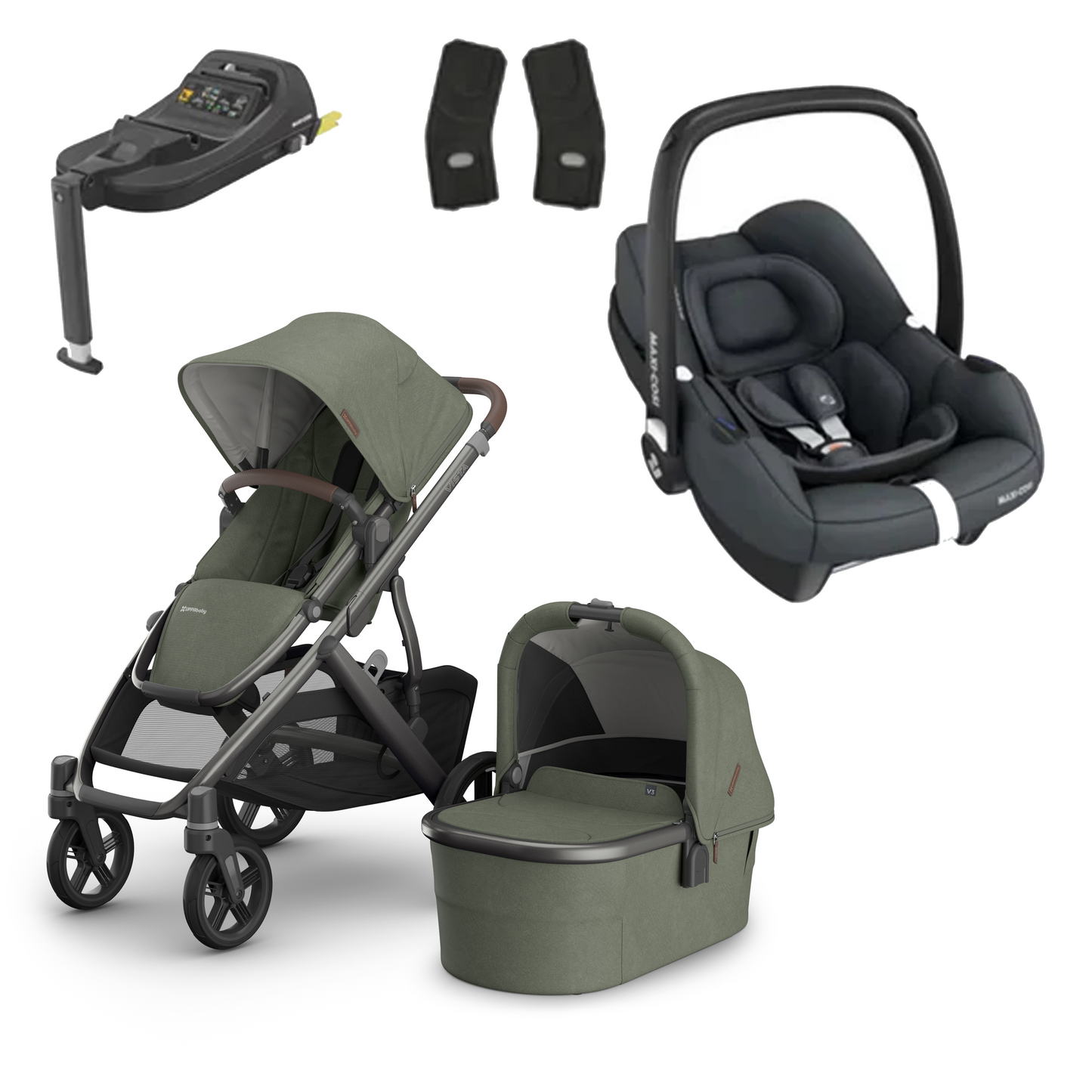 UPPAbaby Vista V3 Buggy with Maxi Cosi CabrioFix and Base