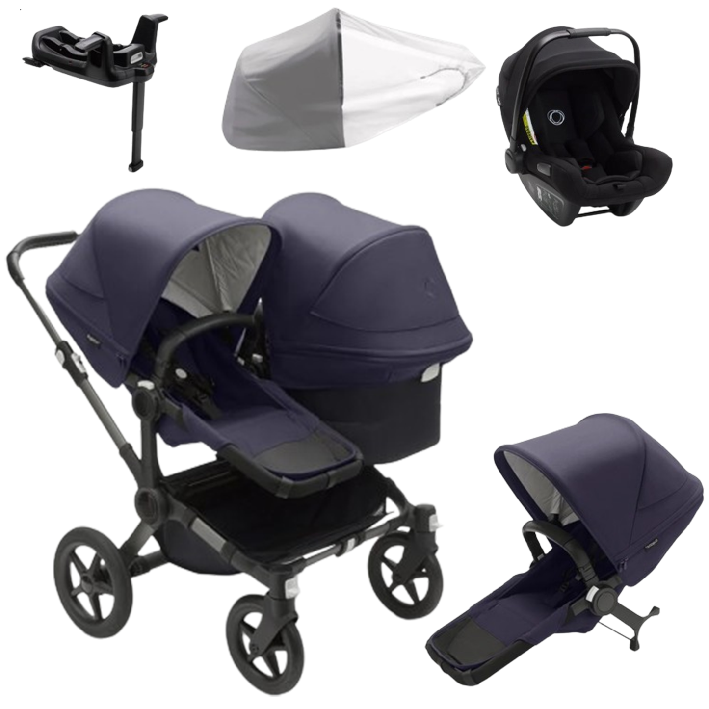 Bugaboo Donkey 5 Duo (Double) with Bugaboo Turtle Car Seat & Base