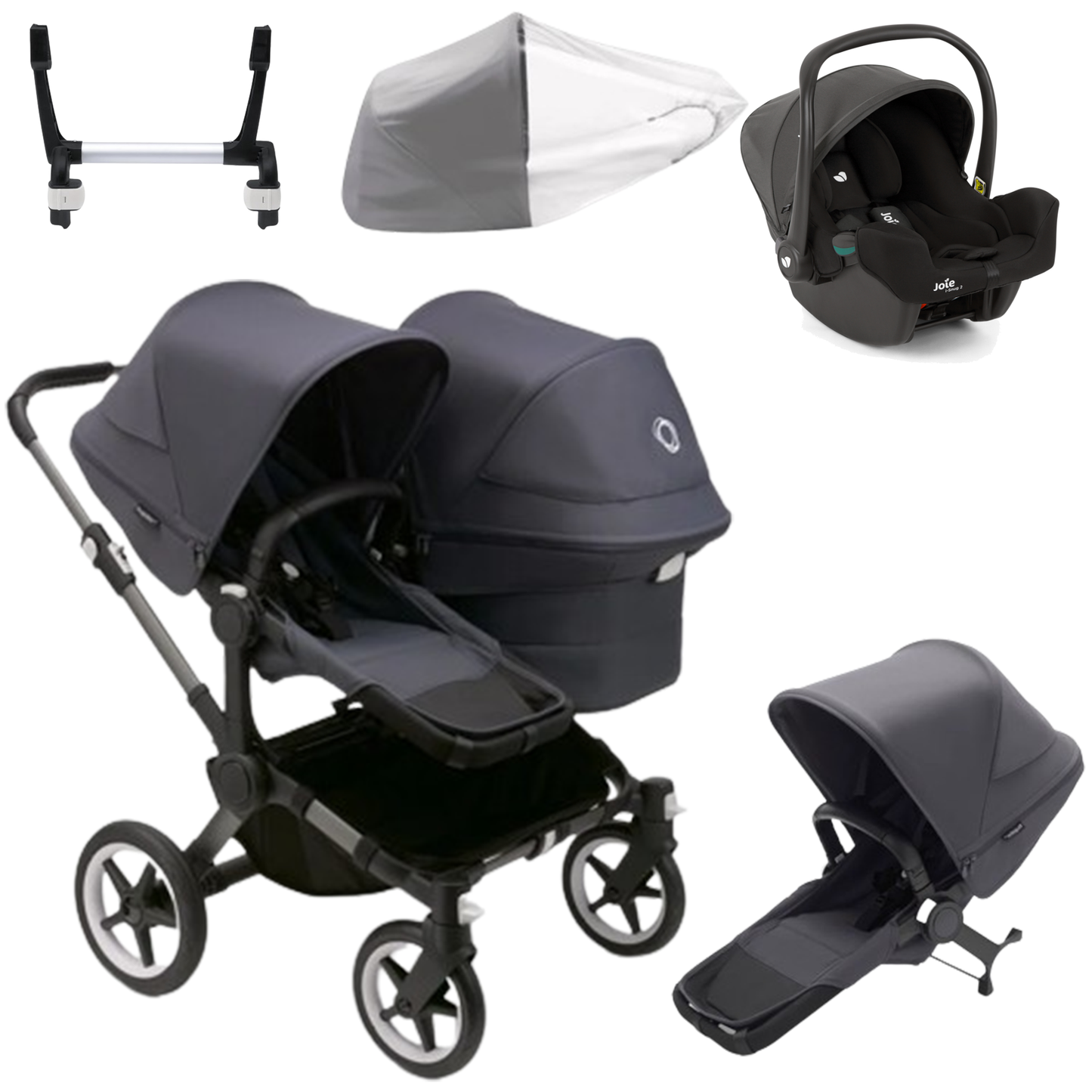Bugaboo Donkey 5 Duo (Double) with Joie iSnug