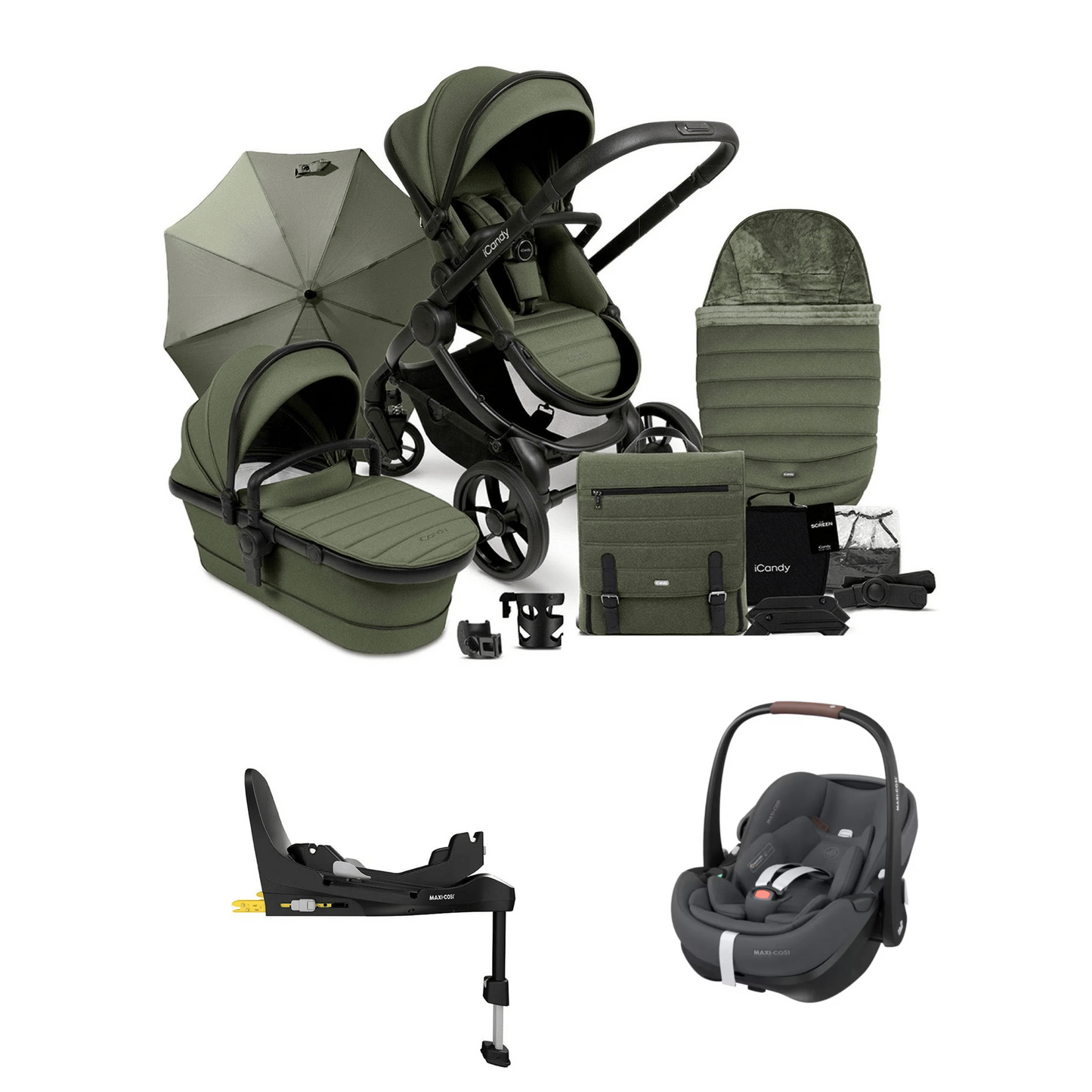 iCandy Peach 7 Bundle with Maxi Pebble Pro 2 And Familyfix Pro Isofix Base