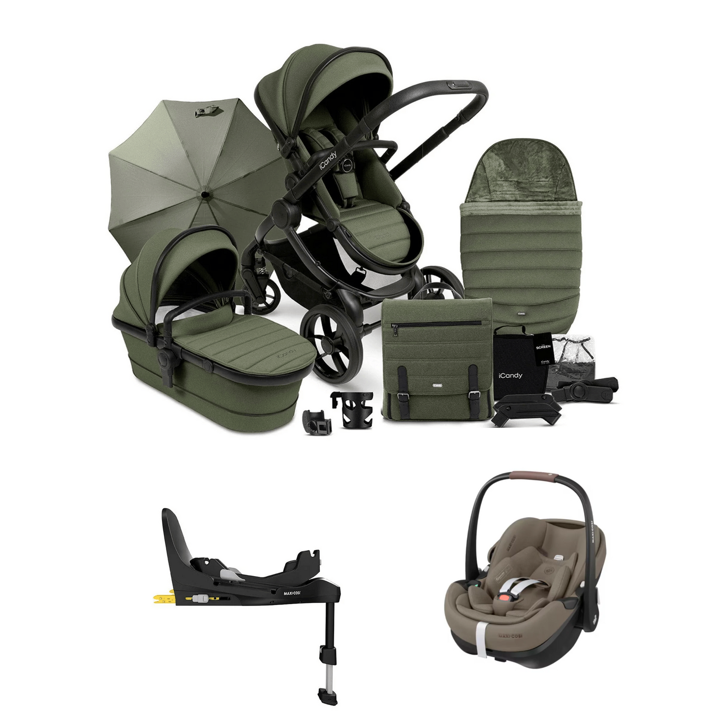 iCandy Peach 7 Bundle with Maxi Pebble Pro 2 And Familyfix Pro Isofix Base